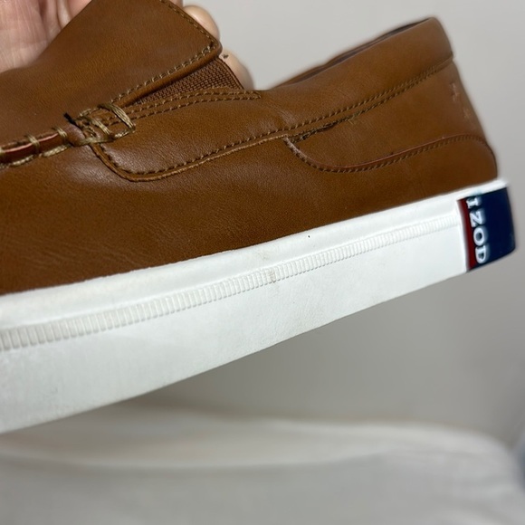 Izod Brown and White Loafers Sleek Slip-On Design - Picture 5 of 11
